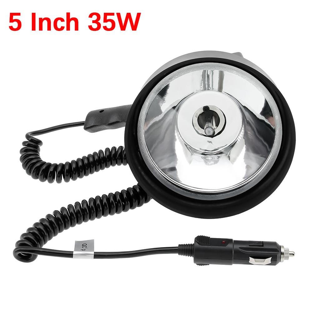 4/5/7/9 Inch Outdoor Searchlight Handheld Light 25W-55W Portable Spotlight Waterproof Flashlight Hunting Camping Light 12V 24V