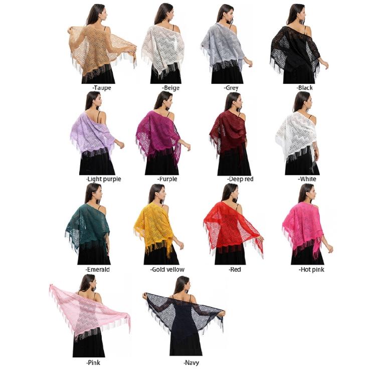 Shoulder Scarf Lace Triangle Stylish Wrap For Women Daily Wear Fringed Shawl For Wedding Ceremonies And Evening Soirees
