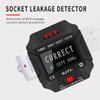 Тестер розетки Цифровой умный детектор напряжения переменного тока Вилка ЕС Тест УЗО 30 мА Проверка полярности фазы Проверка цепи Линия заземления