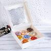 10Pcs Cookie Box Visible Window Waterproof White/Brown Bakery Dessert Packing Case Kitchen Tool