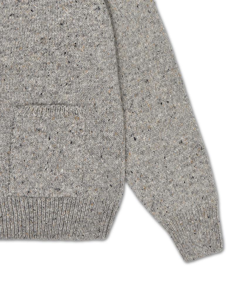 Thom Browne Donegal Rwb Striped Hector Patchwork Jersey Intarsia V-Neck Cardigan - Light Grey / Mkc647Ay1506055