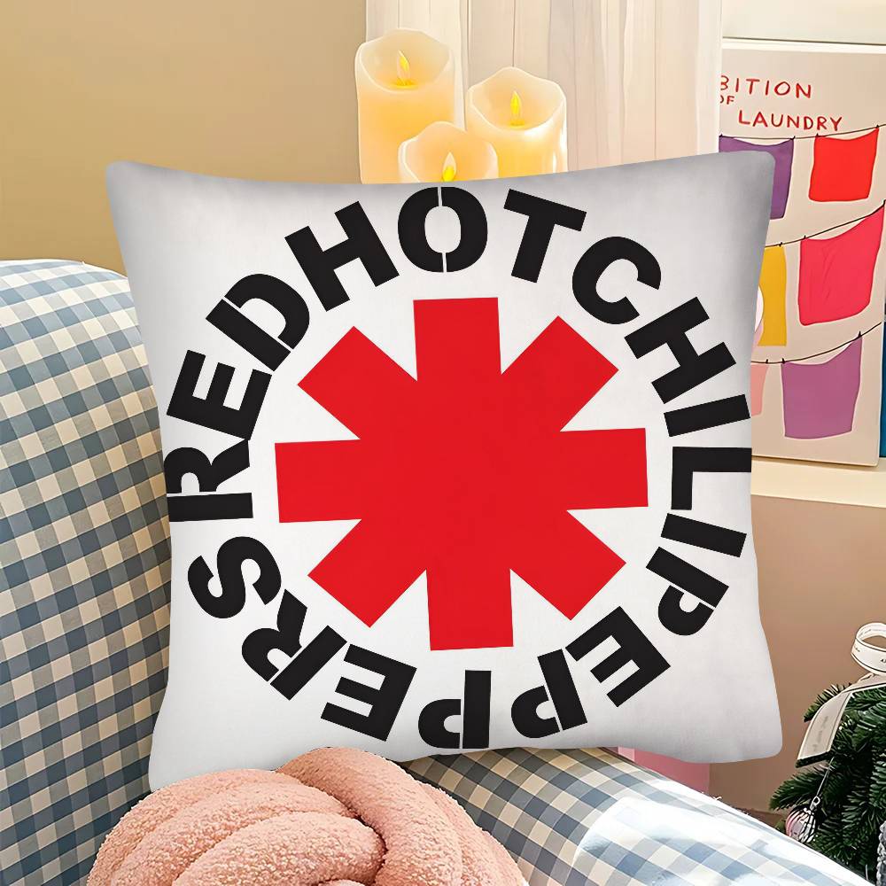 ПК Популярная рок-группа Red Hot Chili Peppers Наволочка Модная квадратная наволочка Спальня Диван Комната Декор в стиле Ins Отдых