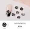 Chrome Heart Cross & Diamond Nail Art Jewelry - Retro Punk Style Accessories