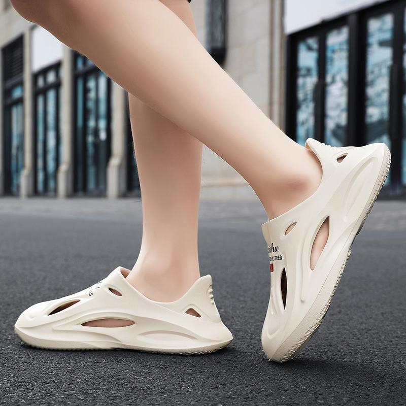 Мужские сандалии, домашние тапочки, мягкие и удобные, износостойкие, износостойкие, вентилируемая домашняя и уличная обувь для мужчин, новинка