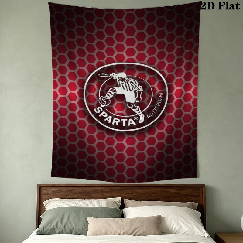 Sparta Rotterdam Wall Tapestry Aesthetic Wall Hanging Printed Fabric Blanket Decorative Tapestries For Bedroom Living Room Home Decor