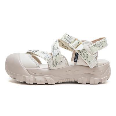 GKTINOO 2025 Летняя обувь Женские сандалии на толстой подошве Гладиаторские сандалии на липучке Кроссовки из натуральной кожи Повседневные сандалии на платформе Женские