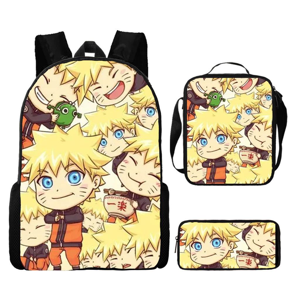 Naruto Naruto Surrounding Primary School Bag Cartoon Animation Backpack Satchel Pencil Case