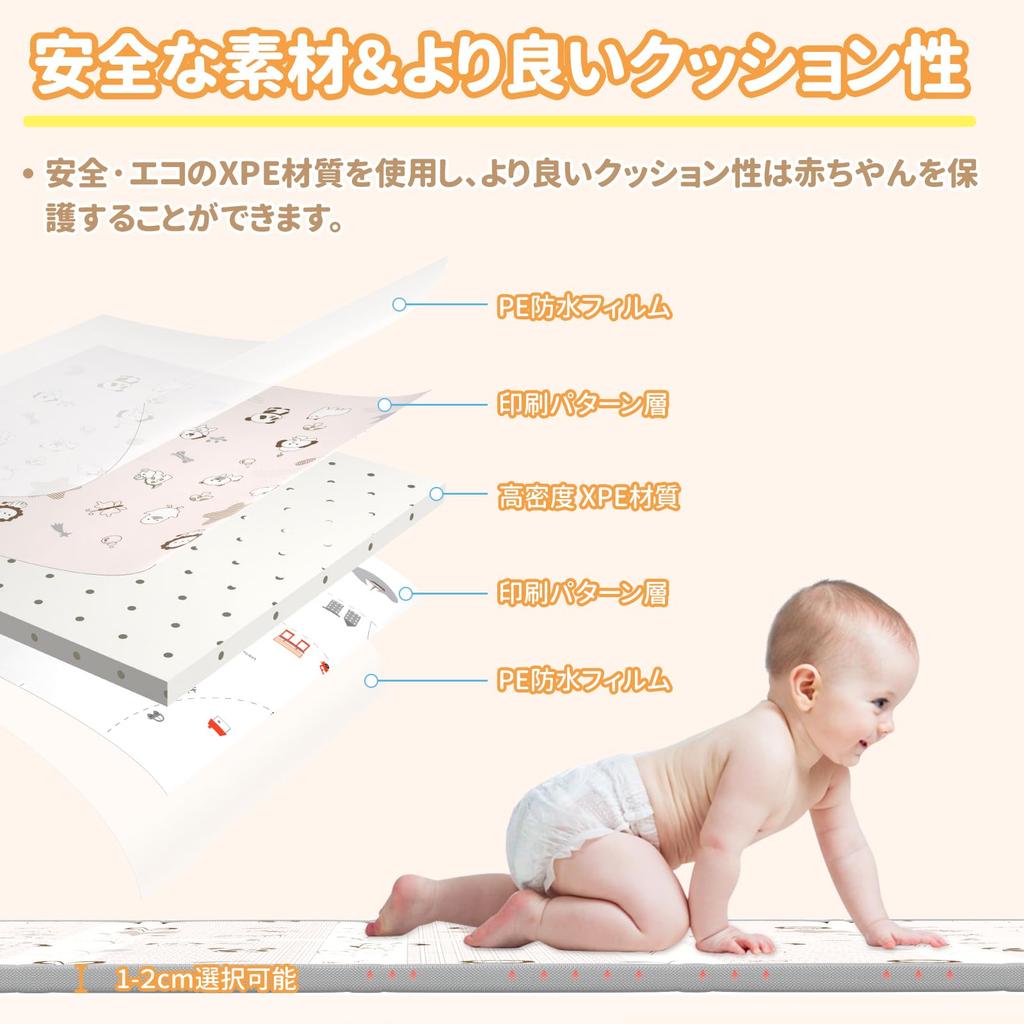 Толстый детский игровой коврик и включает сумку для хранения для удобного хранения и идеально подходит для и детский сад Городской коврик, Складной, Большой, Нескользящий, Водонепроницаемый, Звукоизолирующий,