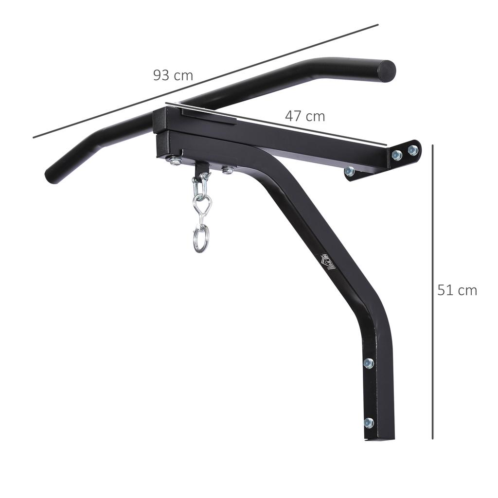 Punching Bag Wall Mount, Punching Bag Sandbag Bracket, Load Capacity, Steel, Black, 93 x 47 x 51 cm