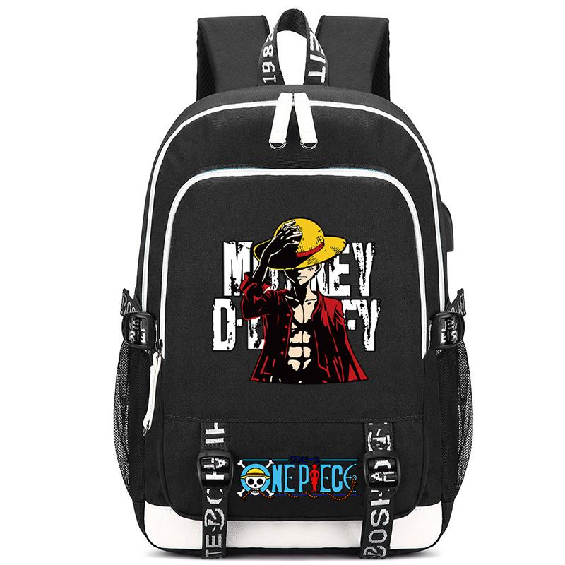 Аниме One Piece Charge Универсальная сумка Сумка для документов для мальчиков и девочек Обратно в школу сумка для книг Большая вместимость Студенческая сумка Гоку для мужчин и женщин Дорожная сумка для отдыха