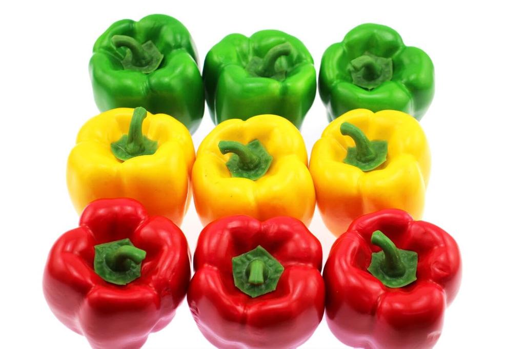 Speed Mao Lifelike Paprika and Bell Pepper Food 3 Set of 9 Realistic, Samples, Colors,