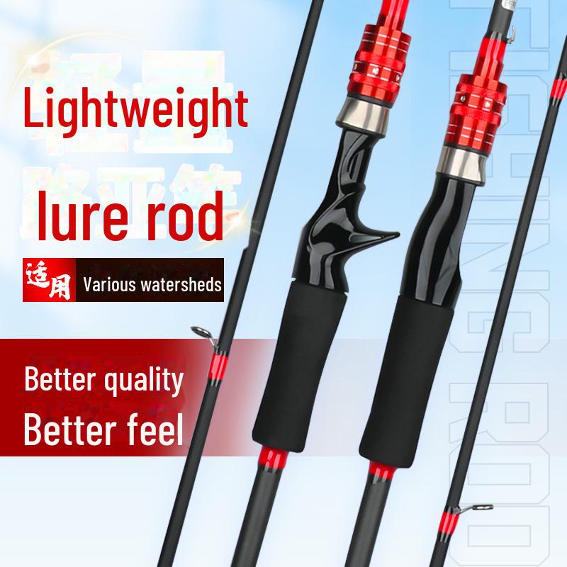 Adjustable Carbon Fiber Lure Rod with ML Action and Straight Gun Handle for Slippery Fishing.