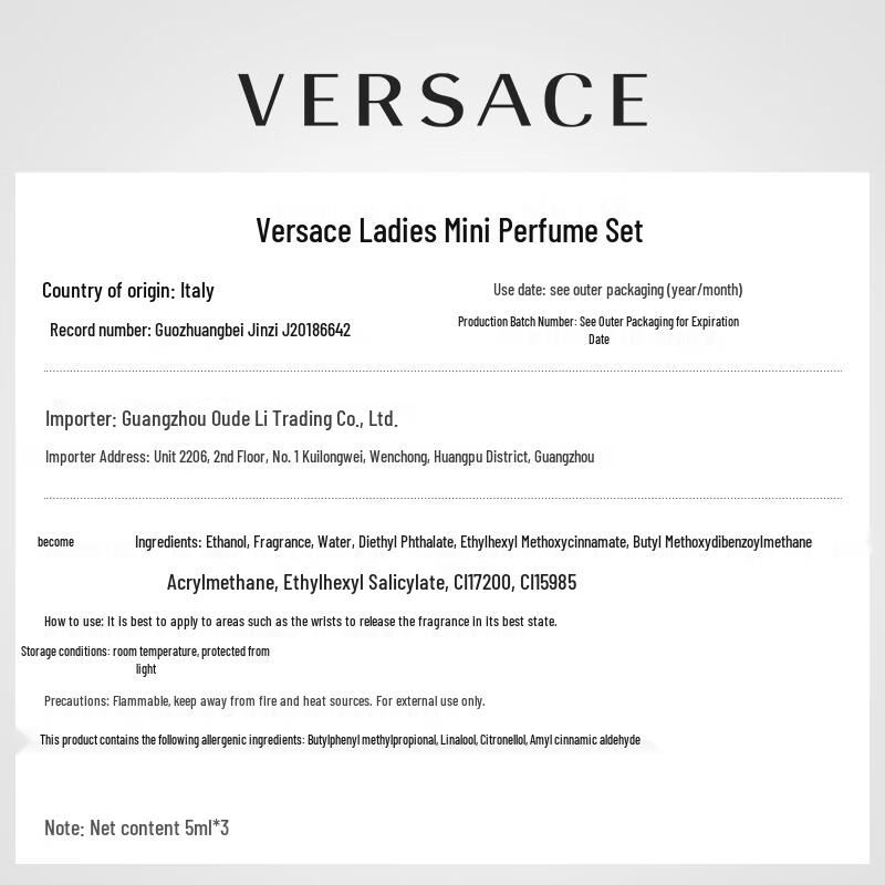 Versace Мини Набор Парфюмерии