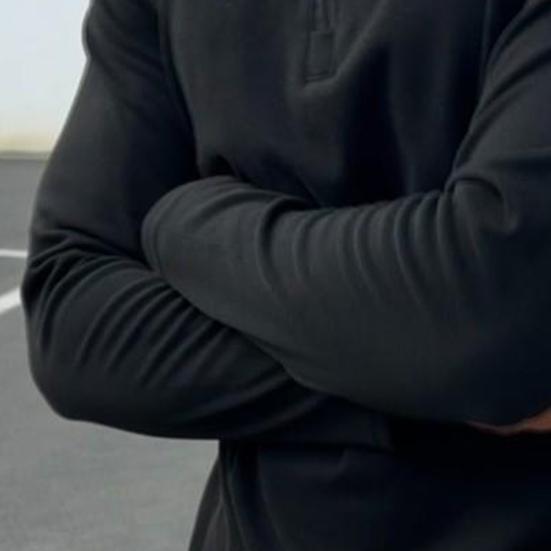 Мужская футболка с длинным рукавом, зимняя осенняя однотонная толстовка с полувысоким воротником-молнией, повседневные мужские топы для занятий спортом, повседневная одежда