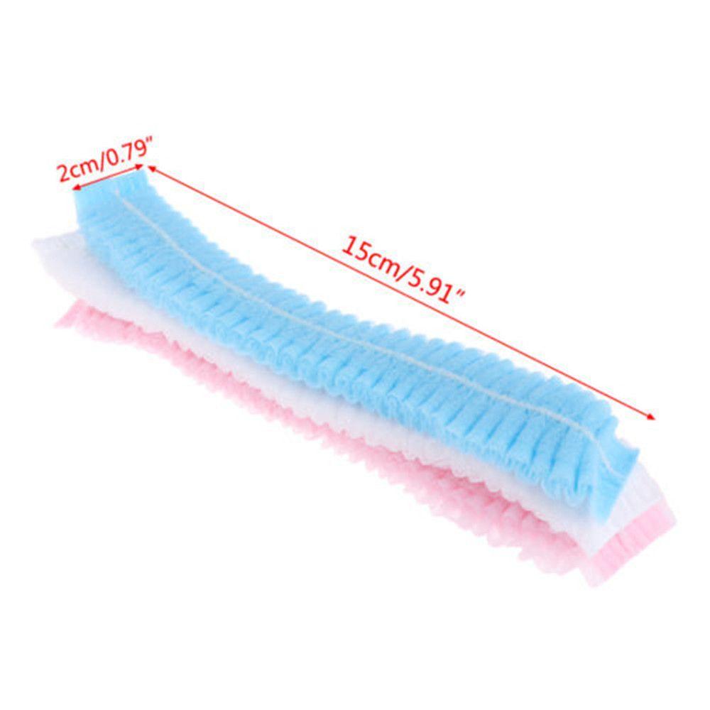 100 Pcs Disposable Stretch Non Woven Fabric Catering Hat Eyebrows Tattoo Hair Net Caps Microblading
