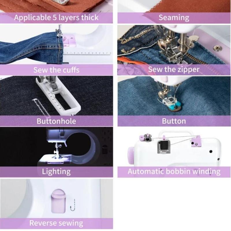 Бытовая швейная машина, маленькая мини-электрическая машина с замком, обновление 705, многофункциональная швейная машина