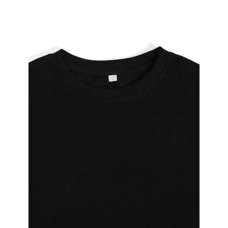 Европейские размеры Мужская повседневная футболка оверсайз с коротким рукавом и яркой мордочкой миниатюрного шнауцера | Цветной принт с изображением собаки, Черный, Обычный крой