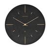 Interval Resin Wall Clock 30cm - Black & Gold