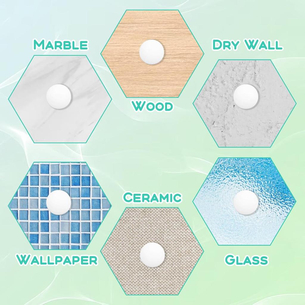 Door Stopper Wall Protector, 12PCS Door Knob Stoppers Walls Protector with Strong Back Adhesive 2 Inch White Round Protect Wall Surfaces for Shock