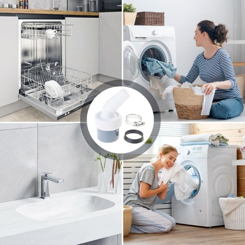 Профессиональная дренажная система стиральной машины Пластиковая конструкция Включает хомут для шланга Подходит для стабильного соединения