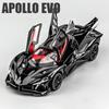 1/24 Apollo Project EVO Supercar Alloy Die Cast Toy Car Model Sound and Light Children's Toy Collectibles Birthday Gift