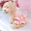 Layer Ruffle Pet Princess Dress Bowknot Multi Layer Ruffle Su Dog Clothes Breathable Comfortable Pet Cake Skirt Party Outfits