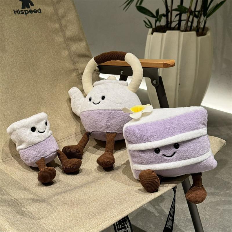 Чайник, Чайная чашка, Пирог с таро, Плюшевая игрушка, Послеобеденный чай Кофе, Кукольные украшения