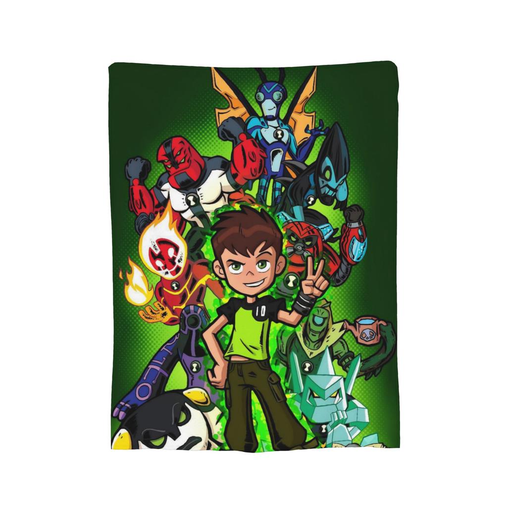 Плед Ben 10 Аниме Разные Размеры Уютный и Легкий Пледы для Дивана Диванчика и Кровати
