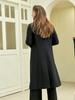 Lbyl Wool Black Gold Button Double Coat