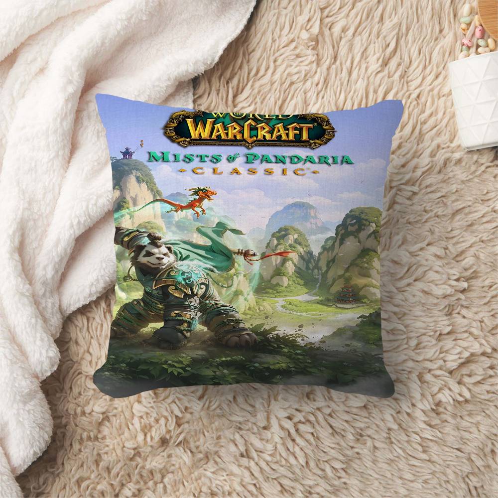World of Warcraft Hot Video Game Personalized picture text home decorative pillows Household Gifts xcm