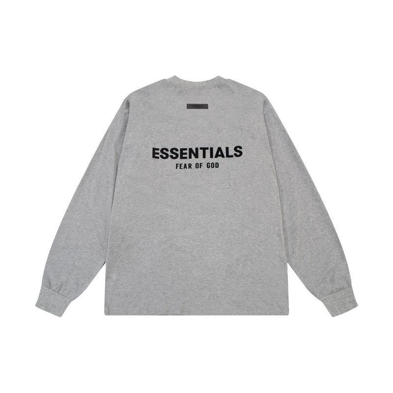 Черная толстовка с круглым вырезом и принтом букв - Тренд Essentials 2025SS