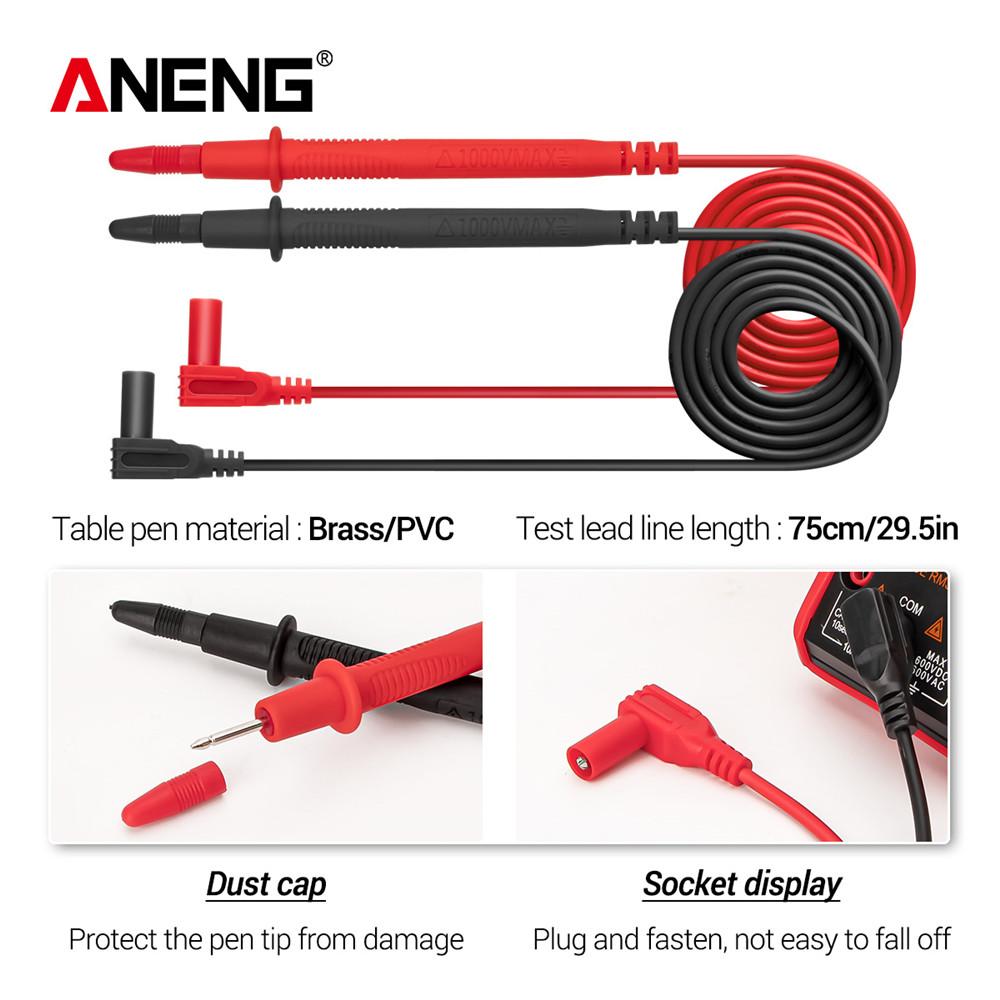 Aneng M118A цифровой мини-мультиметр тестер True Rms Auto Mmultimetro транзисторный измеритель с NCV удержанием данных 6000 отсчетов фонарик