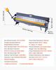 Box and Pan Brake, 1270 mm Sheet Metal Bending Brake,16-Gauge Mild Steel Capacity, 0-135 Degree Adjustable, Metal Bender Machine with 16 Fingers,