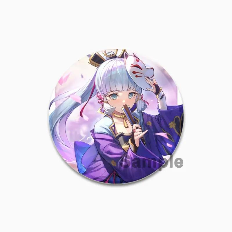 32/44/58 мм значок Камисато Аяка из мультфильма милые жестяные броши ручной работы креативные эмалевые булавки для одежды рюкзак подарочные ювелирные изделия аксессуары