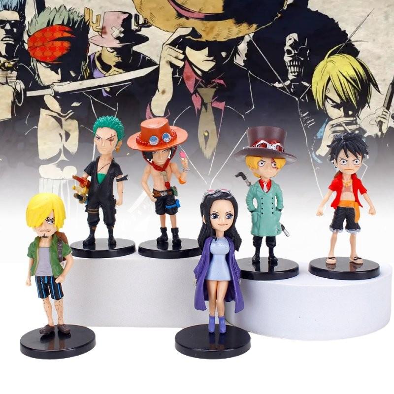 Vibrant Cartoon Anime Pvc Action Figures Set Featuring Luffy Ace Sanji Robin Toys