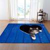 Кавайный ковер с котиком, домашний декор, ковер для гостиной, фланелевый мультяшный котенок, ковер для спальни для мальчиков, напольный коврик, мягкий кухонный коврик, придверный коврик