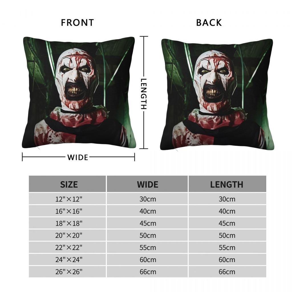 Film Funny T-Terrifier Horror 2 Pillow Case Cushion Cover Soft Design Pillow Cover Funny Pillowcases For Living Room Chair