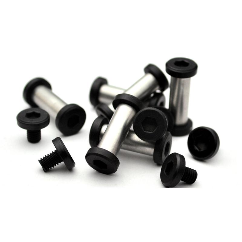10 комплектов винтов с шестигранной головкой из нержавеющей стали для материала для изготовления рукояти ножа своими руками, винт для крепления рукояти ножа с прямым клинком