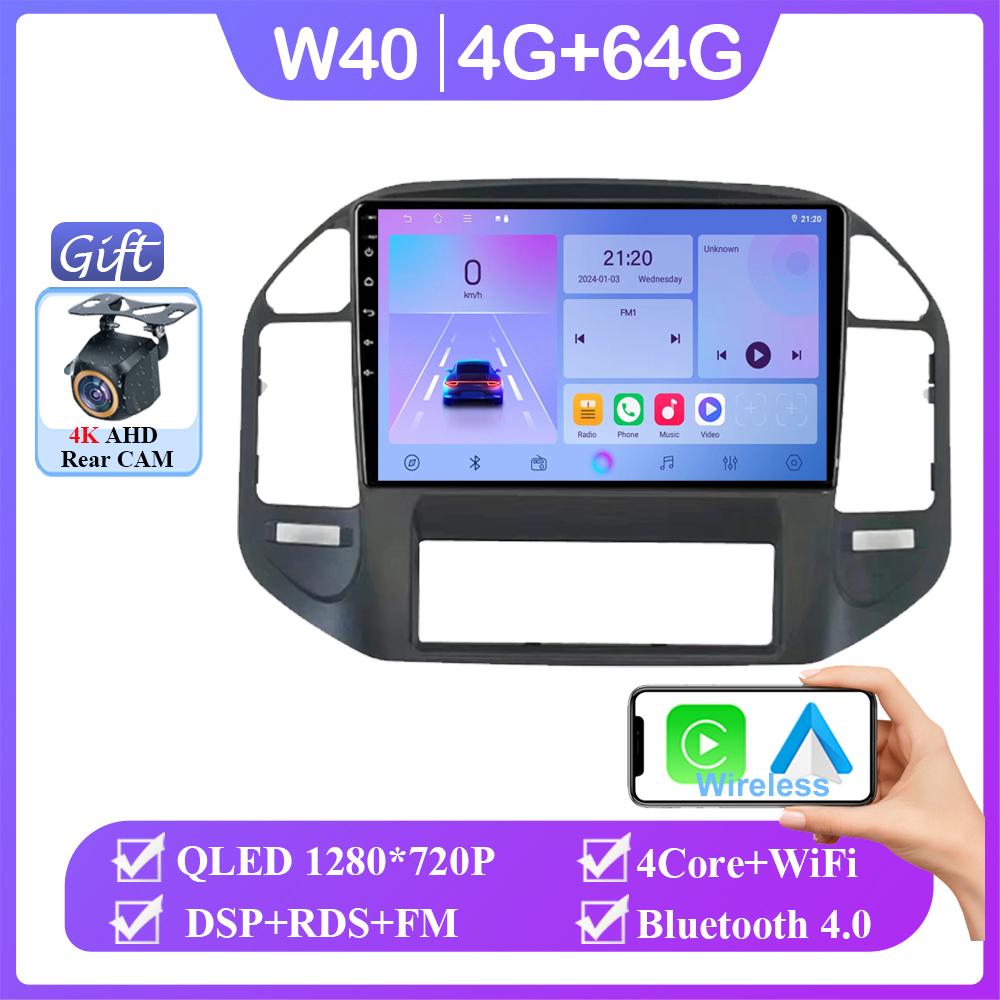Wireless Android Head Unit For Mitsubishi Pajero 3 V70 V60 1999-2006 Car Auto Radio Carplay Multimedia GPS Navigation No 2din 4G