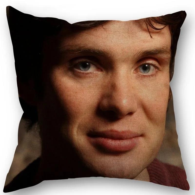 45X45Cm Pillow Cover Cillian Murphy Square Zipper Cotton Linen Pillow Cases Bedroom Home Wedding Decorative Pillowcase 1213