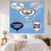 Manchester City Custom Your Name Wall Decor Tapestry Art For Pet Memorial Birthdaywedding Party Backdrop Family Gift