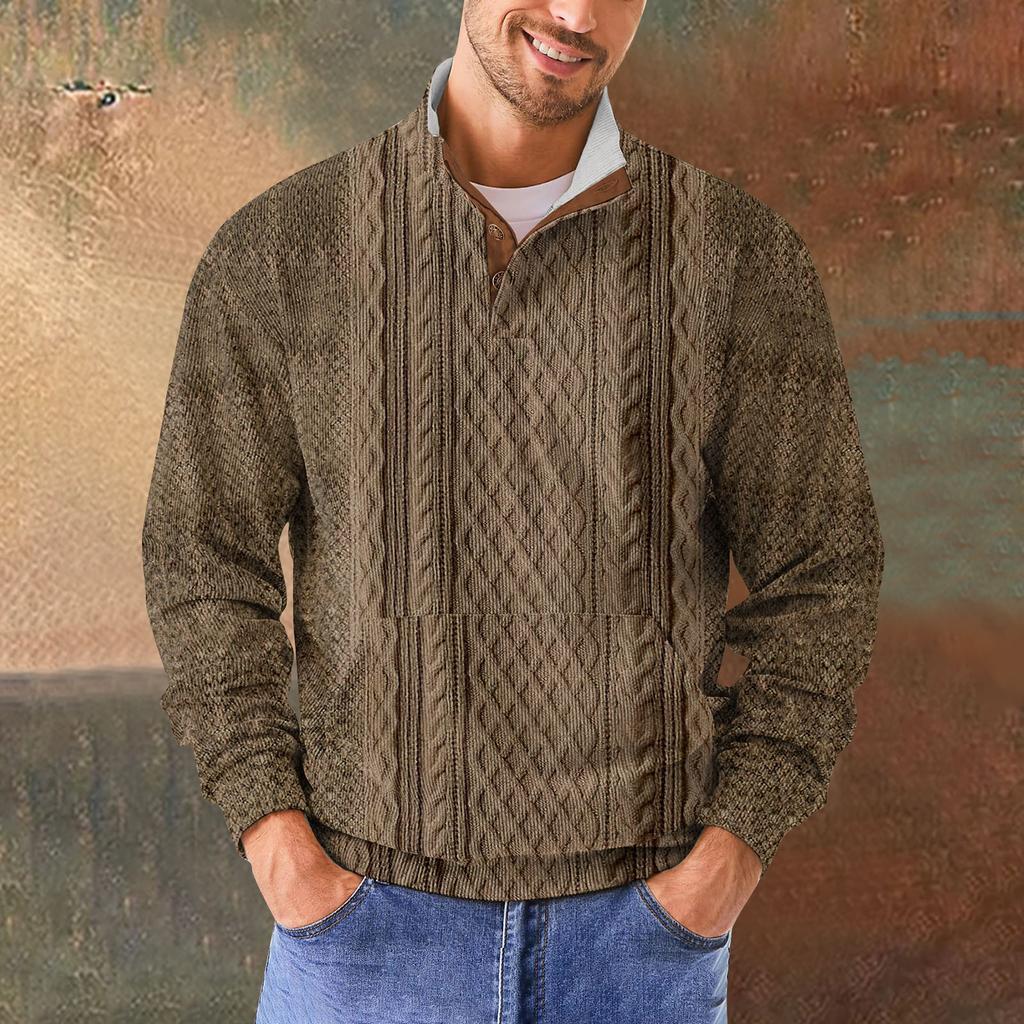 Мужская повседневная толстовка в стиле ретро с градиентным принтом