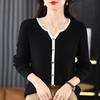 Autumn Women's Knit Sweater Round Neck Cardigan Sweater Women Jacket
