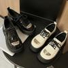 Лоферы из натуральной кожи на платформе, женская обувь, весенние новые туфли в британском стиле, кожаные туфли увеличены за счет туфель Мэри Джейн
