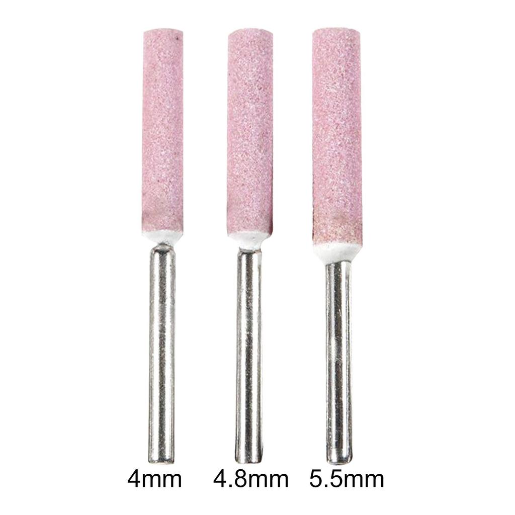 3/5/6Pcs Chain Saw Sharpening Tools Wide Application High Strength Cylindrical Sturdy Electric Chain Saw Sharpener Polishing Stone Files for Jade