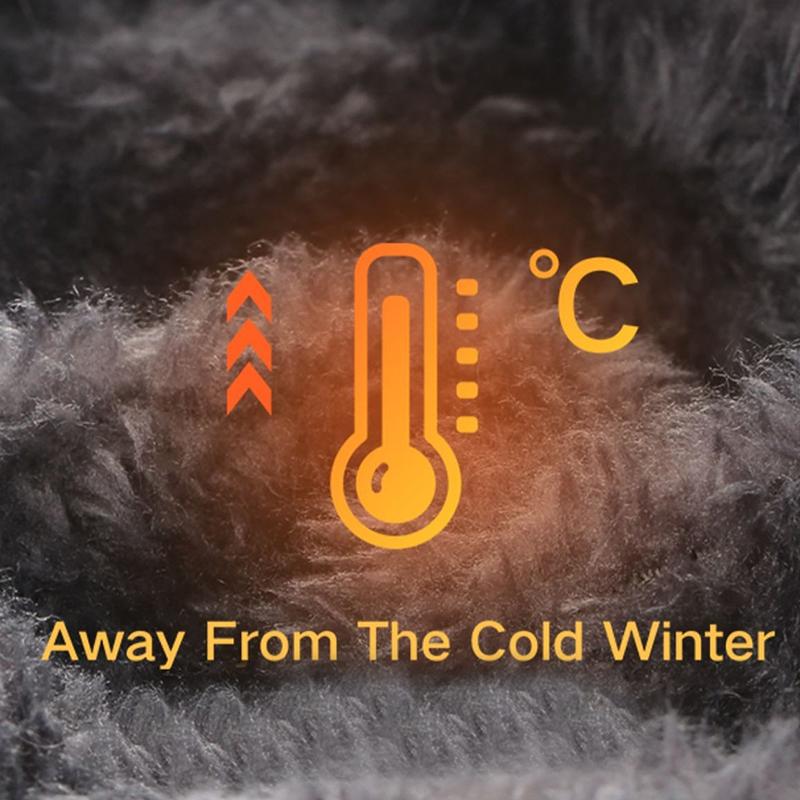 Fleece Winter Hat Knitted Soft Men's Beanie Warm Cap Outdoor Winter Ski Hat