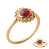 Gold Plated Ring 'Cleopatra' Golden Red - 11 Mm