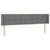 VidaXL Headboard with Ears Dark Grey 163x16x78-88 Cm Fabric3118775