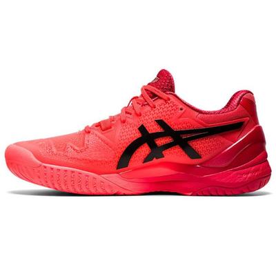 Gel-Resolution 8 Удобная Ткань Синтетическая Кожа Низкий Верх Кроссовки для Бега Женские кроссовки Красный Черный 1042A131-701