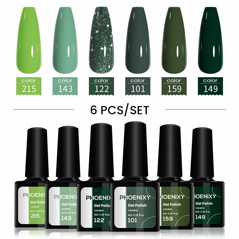 PHOENIXY 6/10/12/13/18/20 шт., набор цветных гель-лаков для ногтей, набор гелей для замачивания с чистым цветом для дизайна ногтей, стартовый набор для начинающих, сделай сам дома